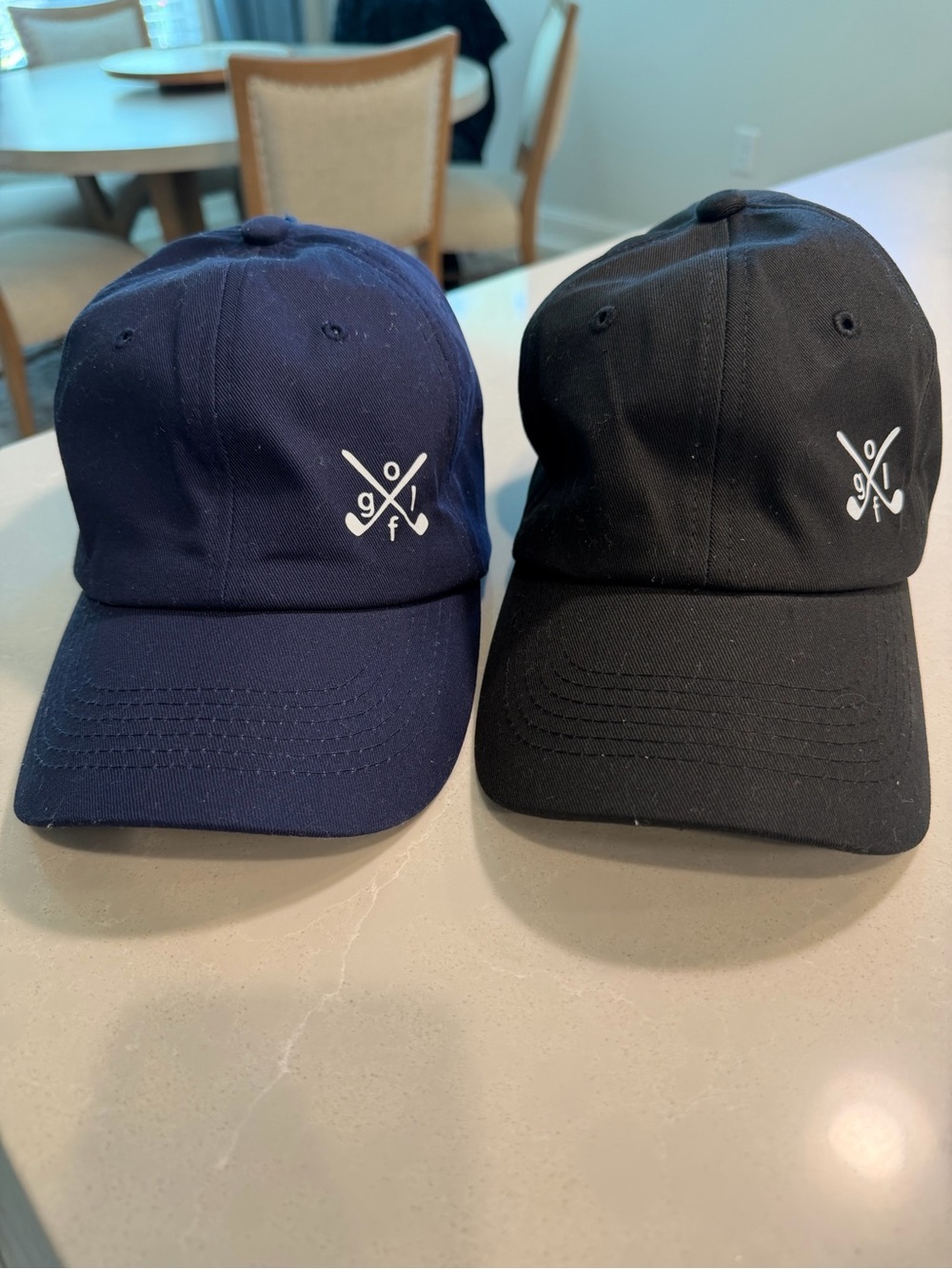 Golf baseball hats - NWOT women- adjustable back. Black and Blue